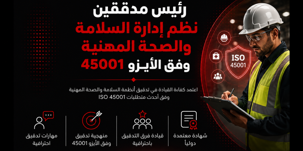 رئيس مدققين نظم إدارة السلامة والصحة المهنية وفق الأيزو 45001